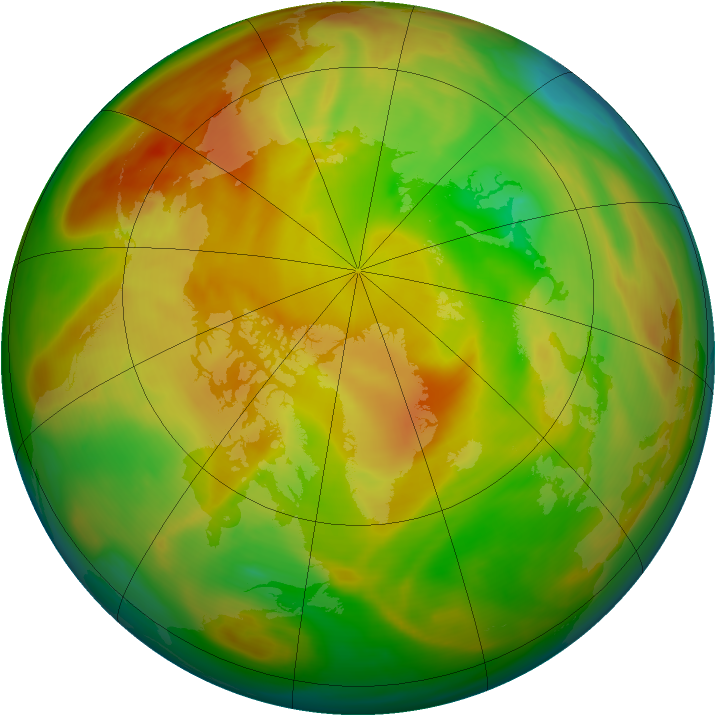 Arctic ozone map for 17 April 2007